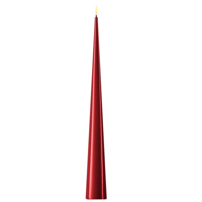 Cone Shaped Led Candle-Bordeaux