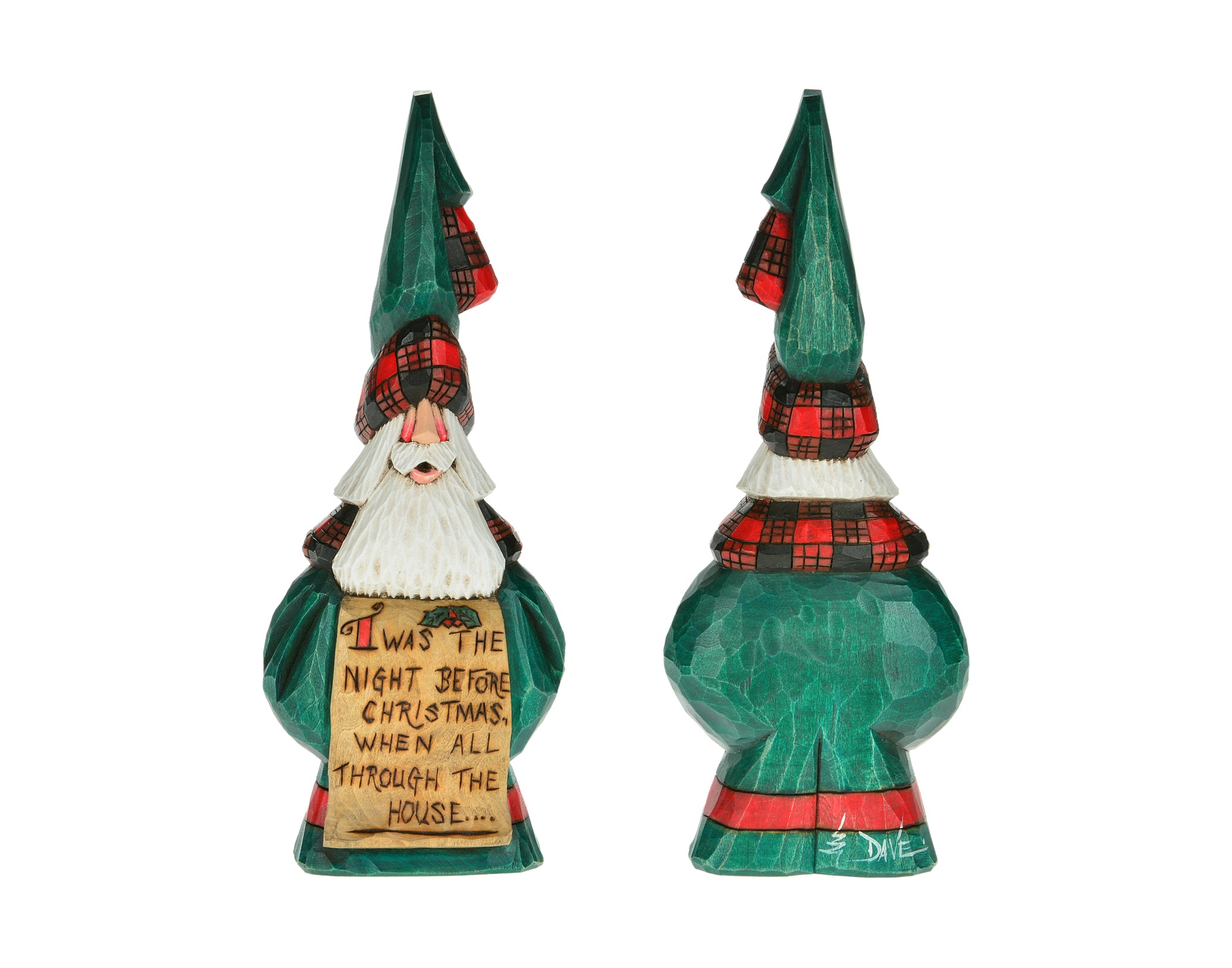 Twas The Night Before Tall Hat Santa: Cottage Carvings