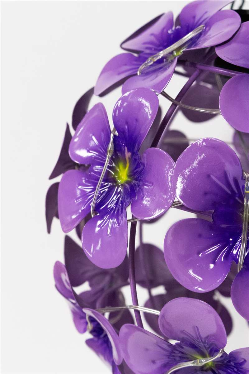 LED Solar Hanging Floral Sphere