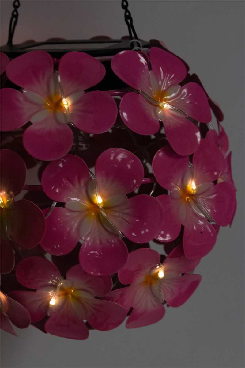 LED Solar Hanging Floral Sphere