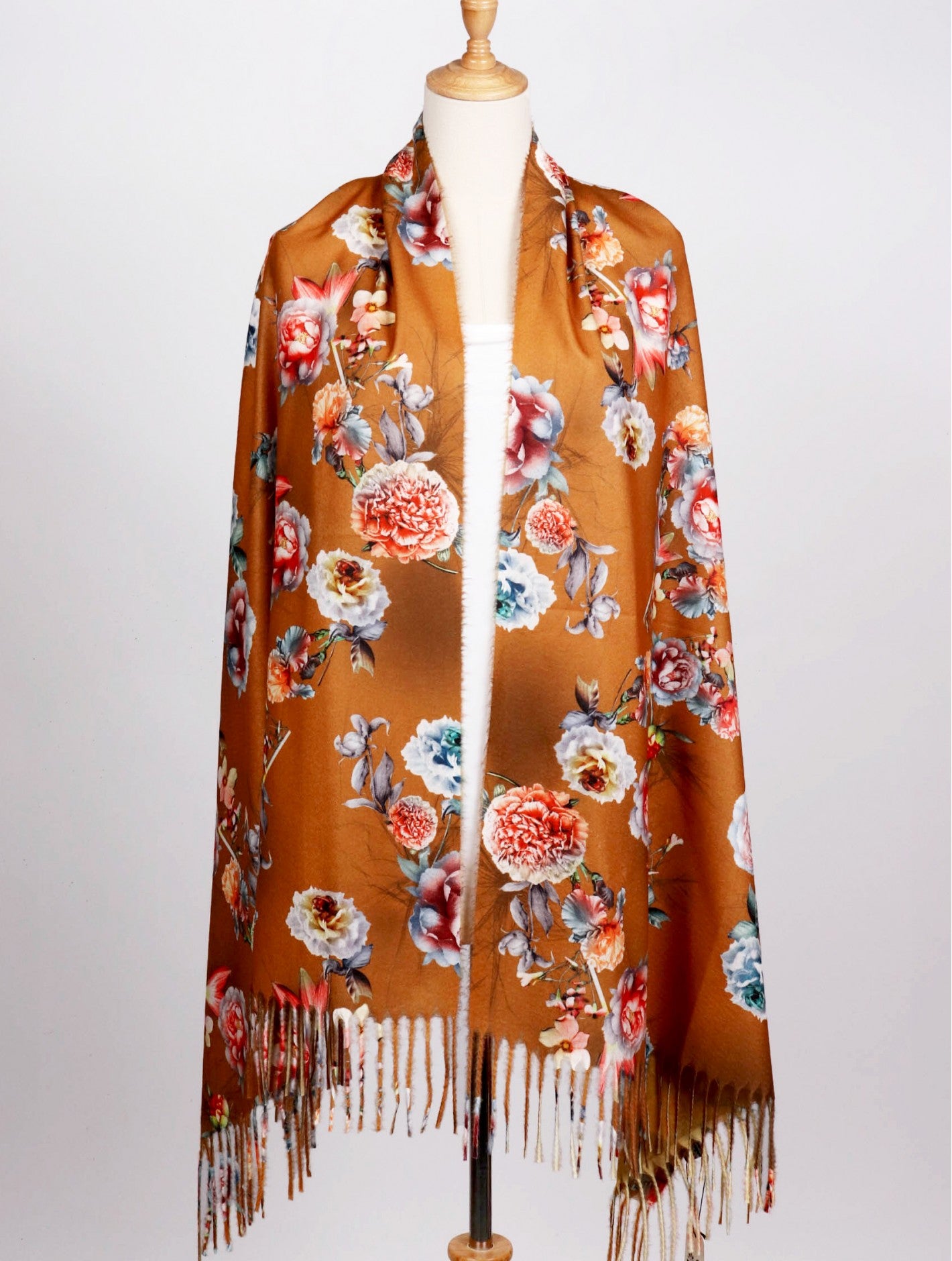 Floral Cashmere-Like Scarf