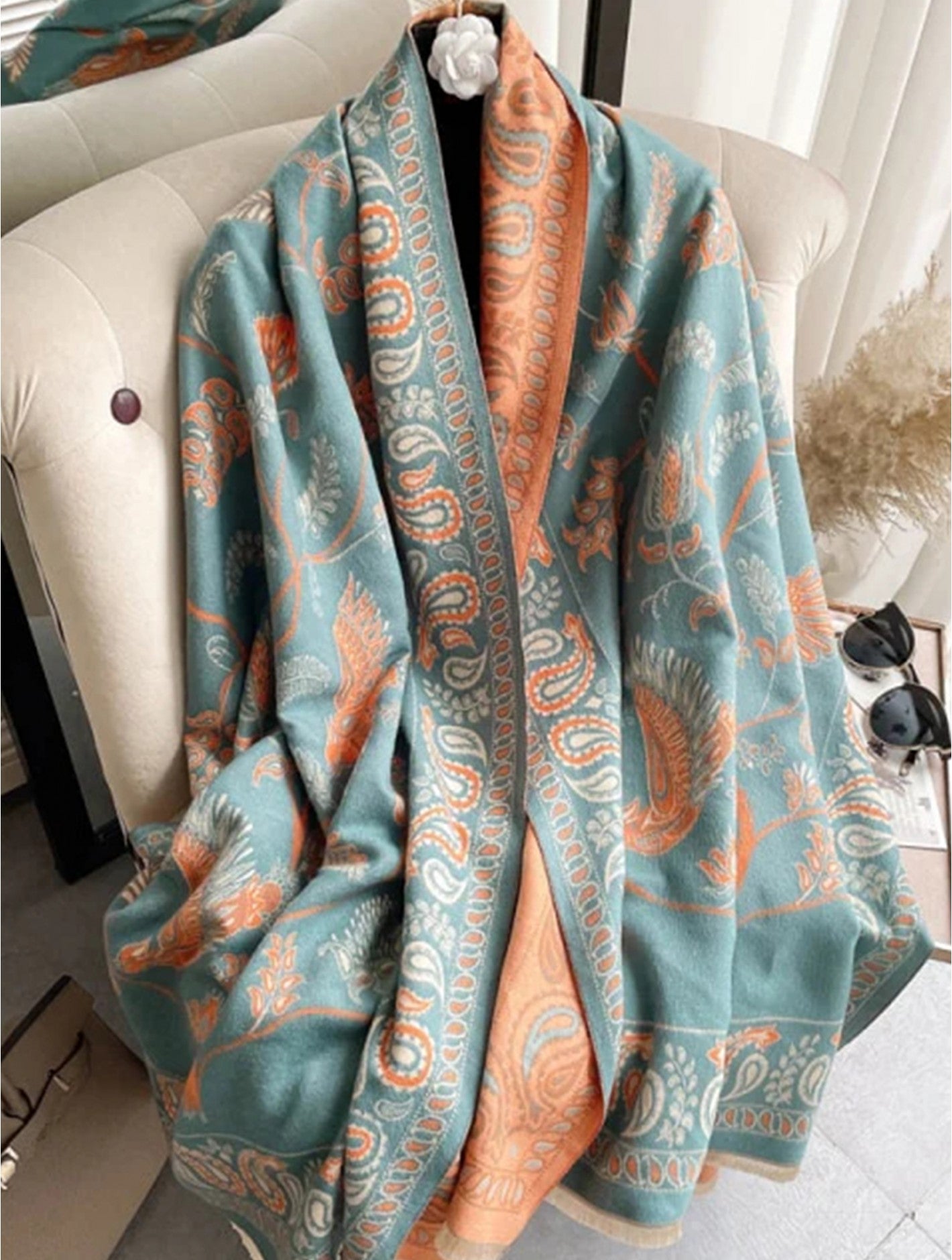 Paisley Premium Cashmere-Like Scarf