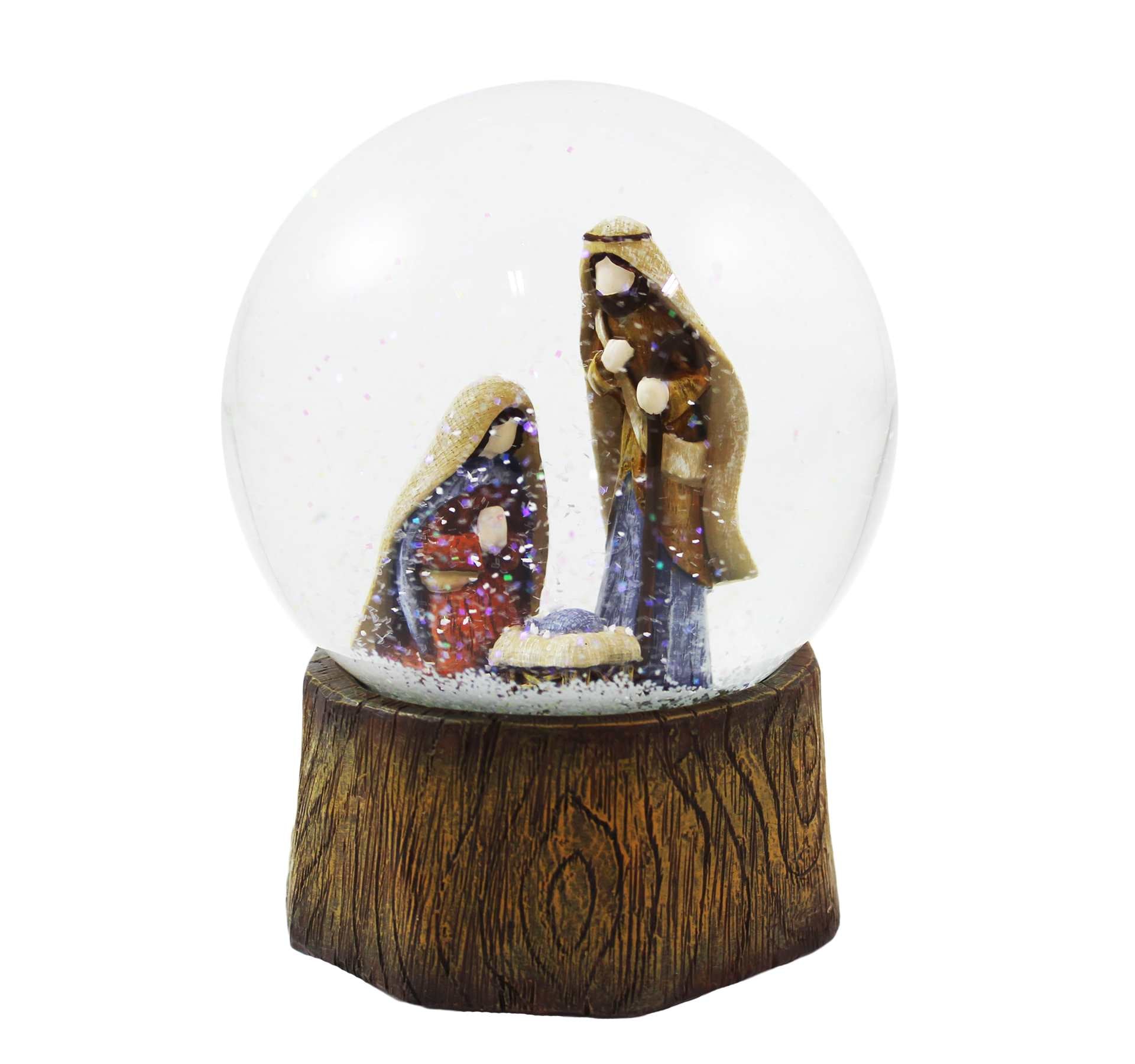 Silent Night Nativity Musical Snow Globe