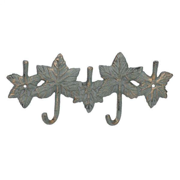 Green Metal Leaf Wall Hook