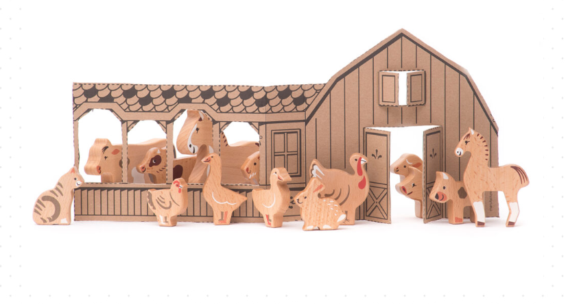 Wooden Toy Playset: The Farm