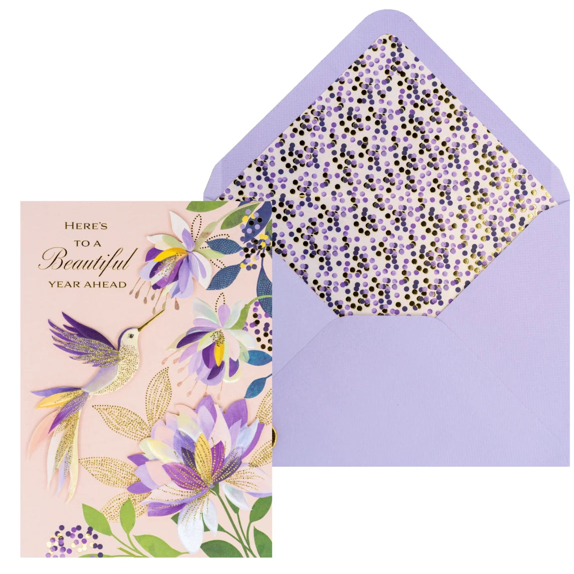 Fuchsias Hummingbird Birthday Card