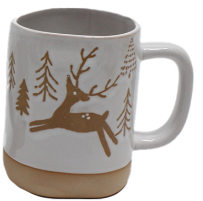 Pottery Style Christmas Mugs