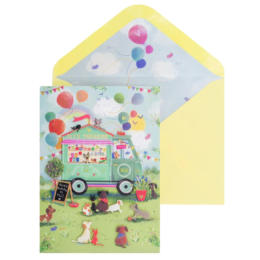 Pets Paradise Birthday Card