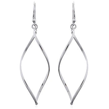 Single Twist Earrings in Stirling Silver
