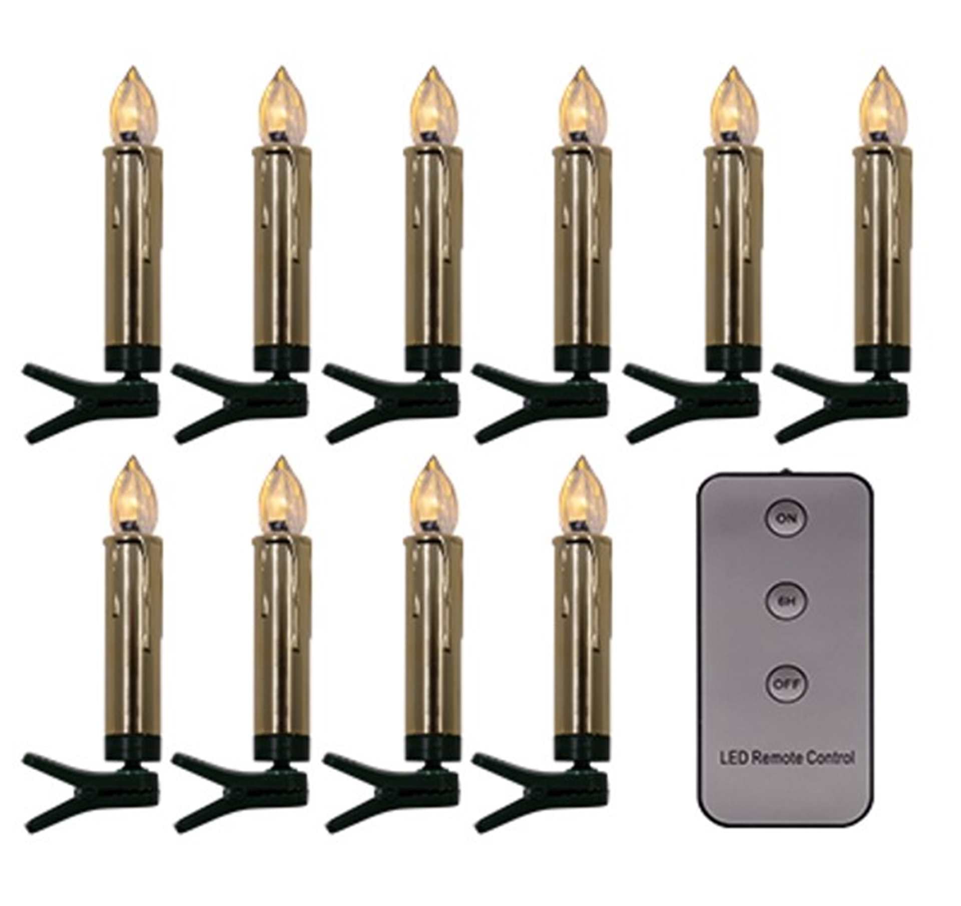 Taper Gold Candle Clips