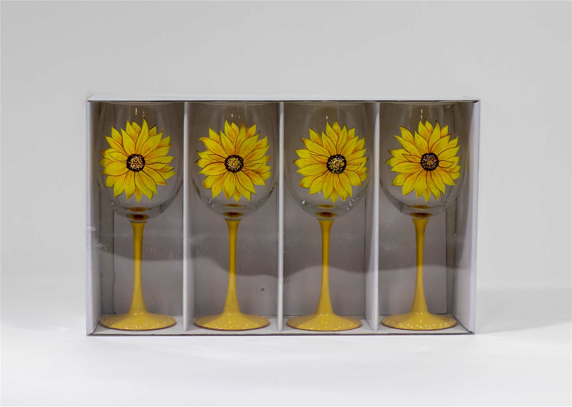 Sunflower Wine Glass