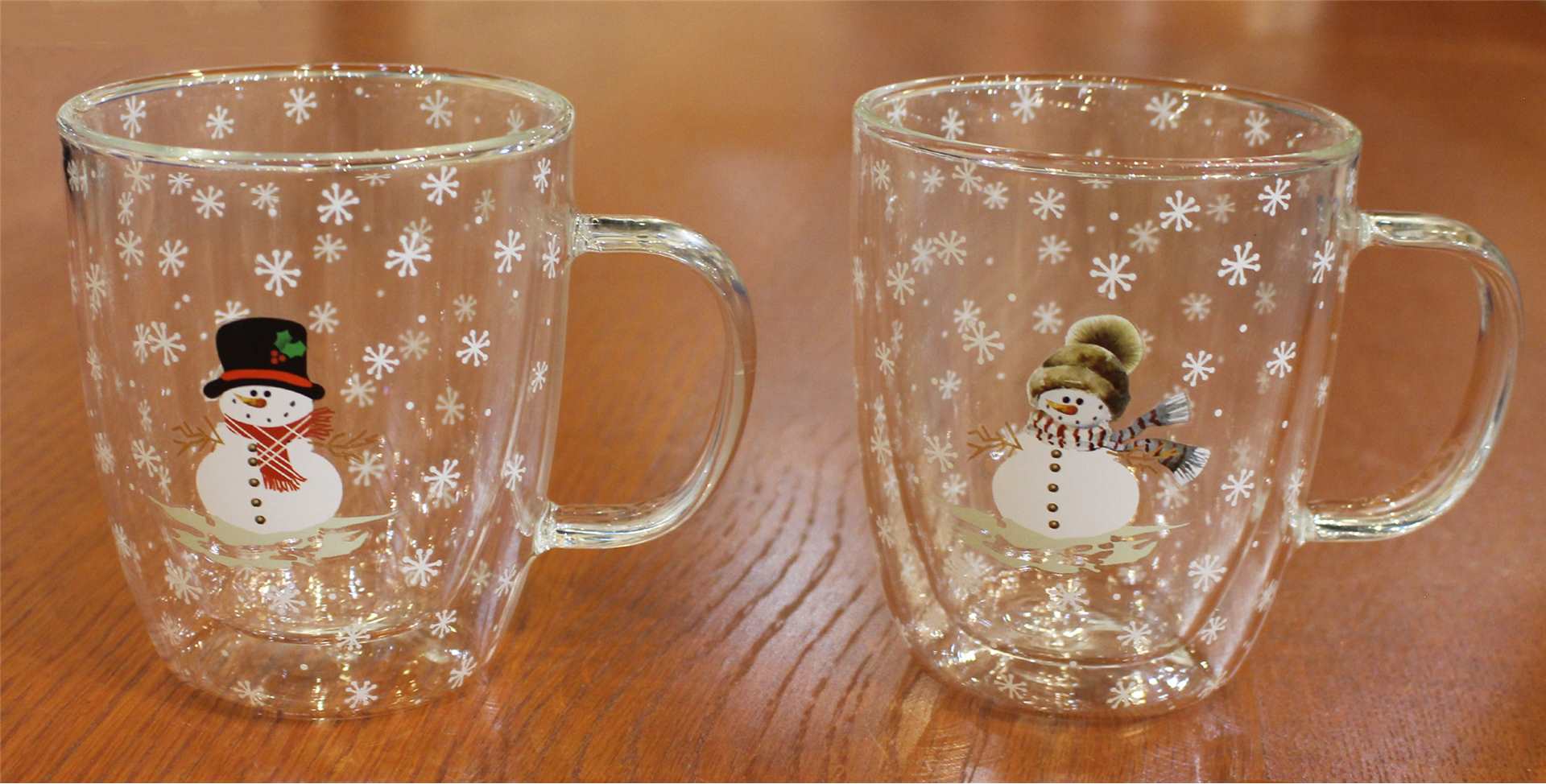 Jumbo Clear Snowman Glass Mug