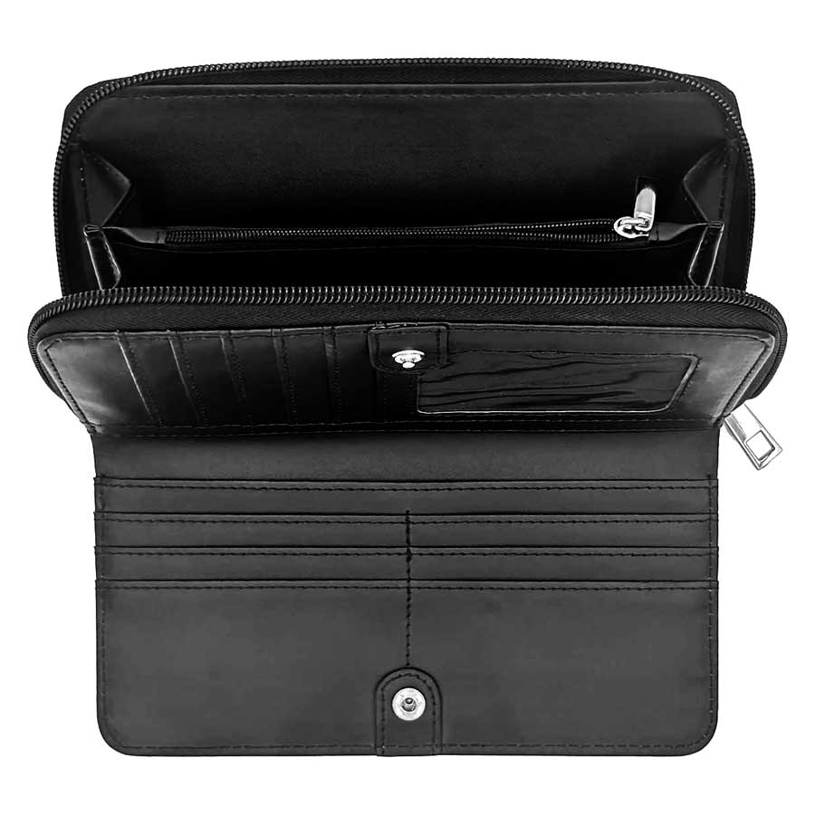 Indigenous Collection Embossed Wallet: Monarch Butterfly