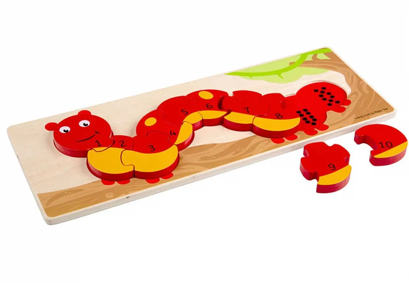 Big Jigs Wooden Caterpillar Counting Puzzle