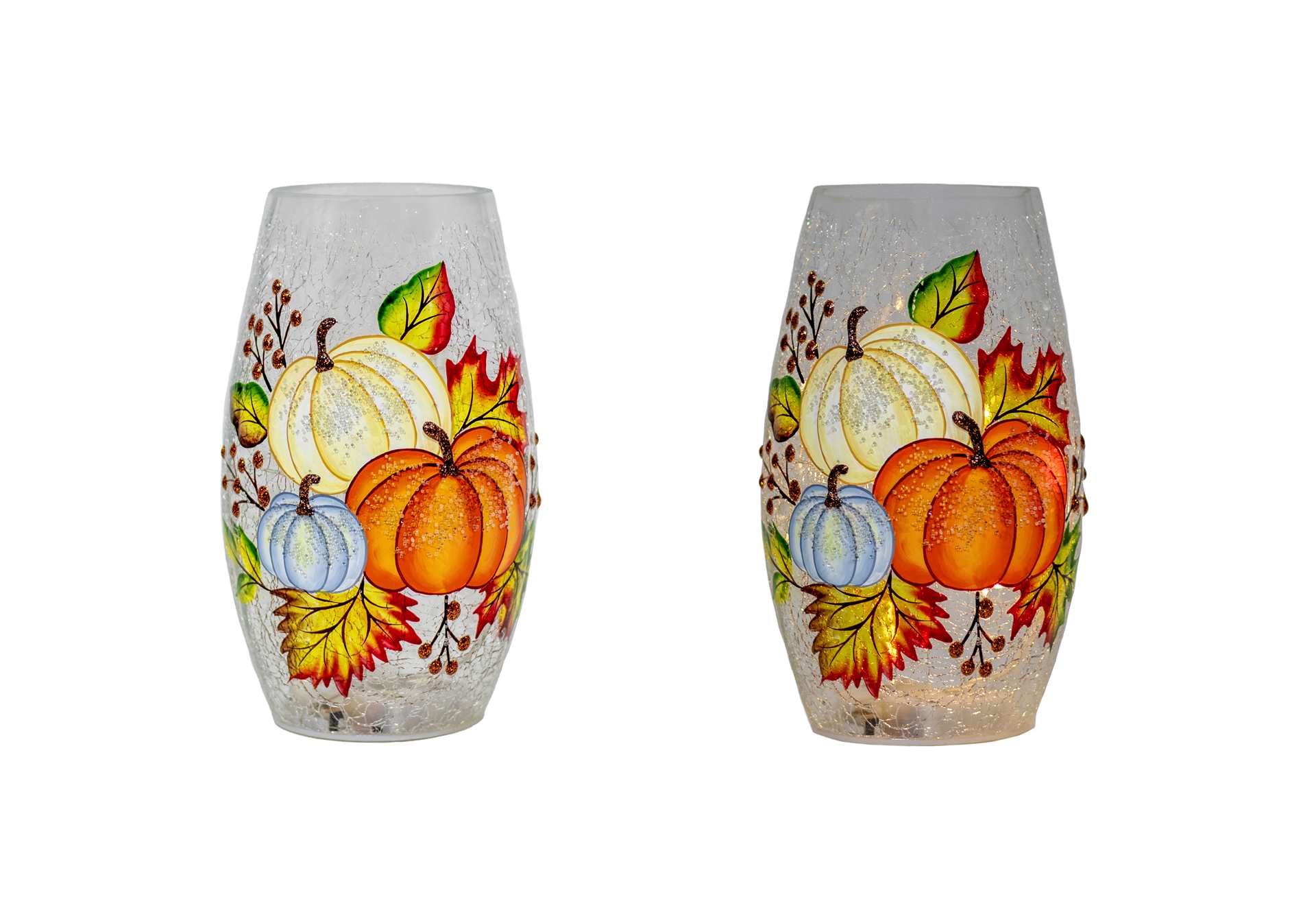 Pumpkin & Leaves LED Lamp