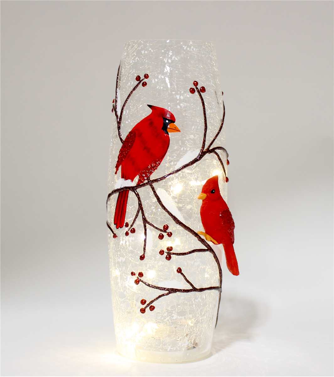 Cardinal Frosted Glass Lantern