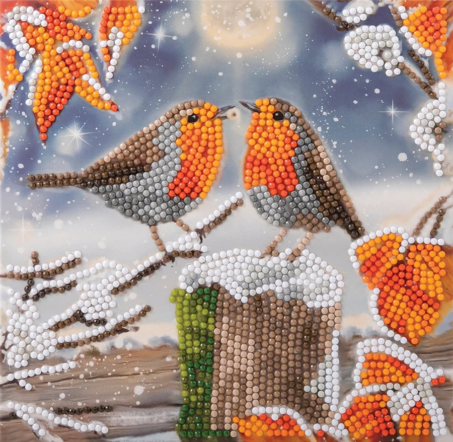Crystal Card Kit: Kissing Robins