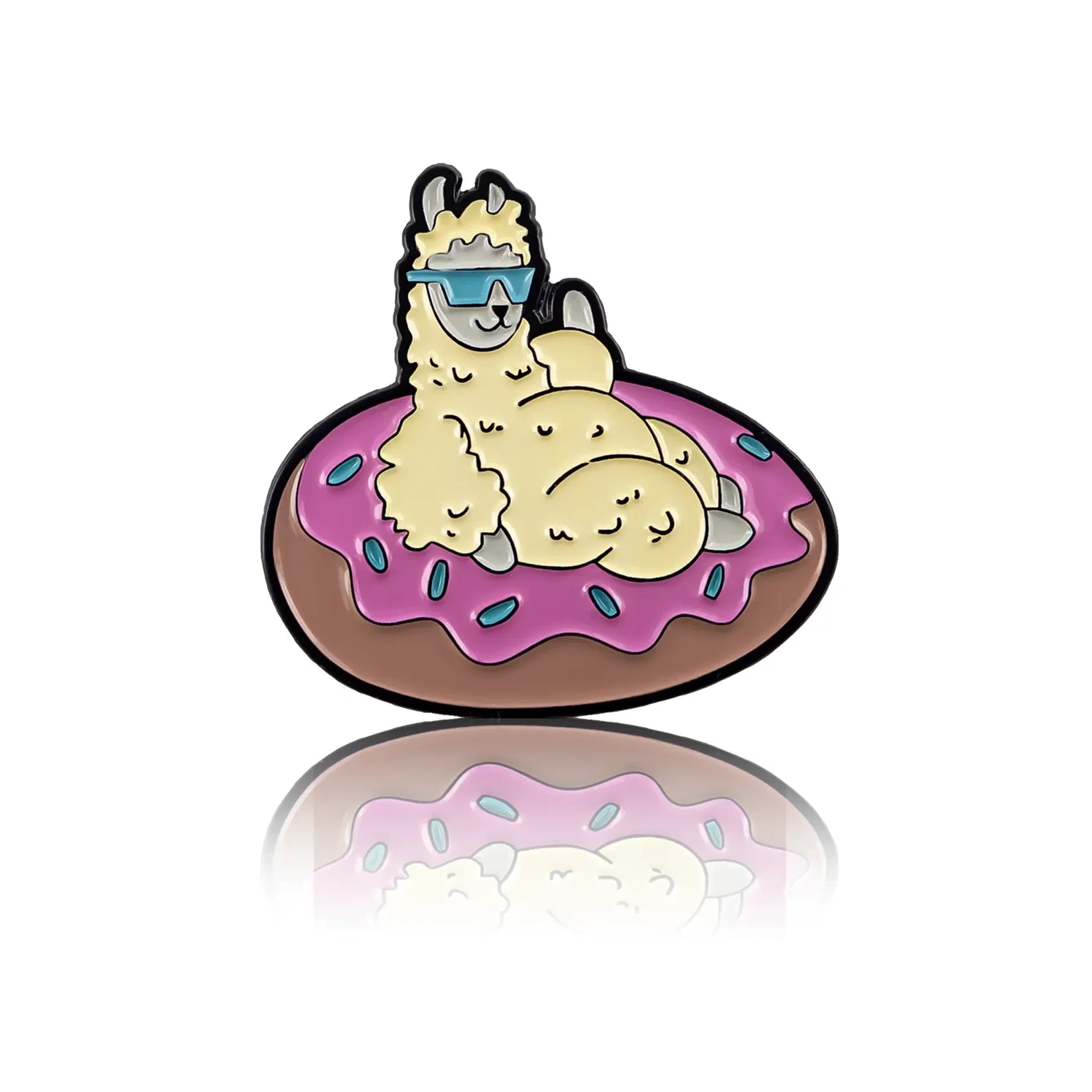 PinBox Enamel Pin: Lazy Alpaca