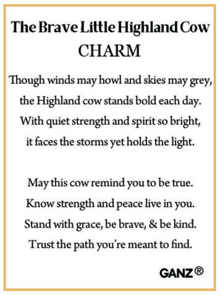 The Brave Little Highland Cow Charm