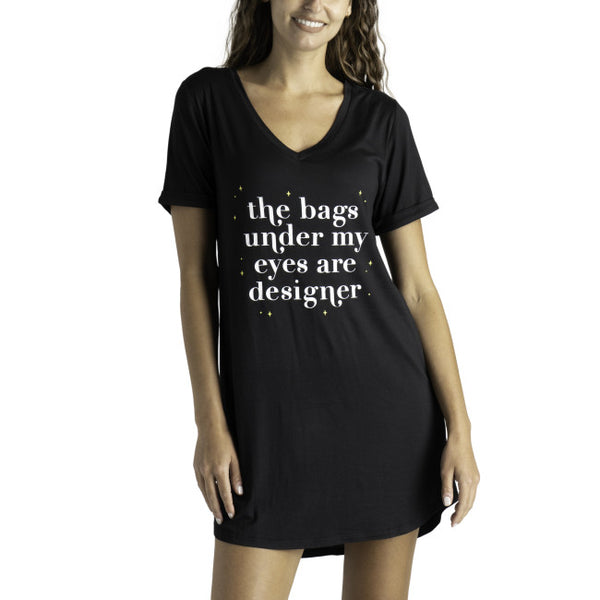 Hello Mello Sleep Shirt - Eye Bags Are Designer