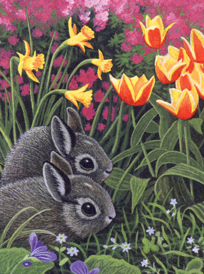 Paint by Numbers:  Spring Bunnies