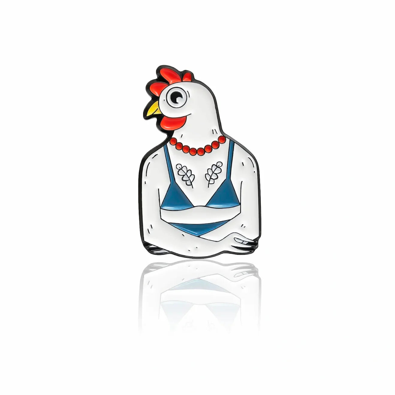 PinBox Enamel Pin: Bikini Chicken
