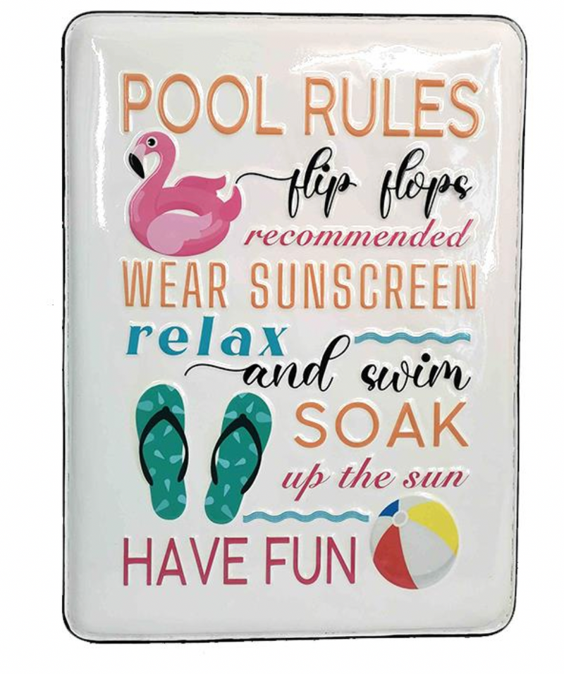 Pool Rules Sign