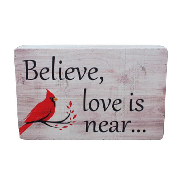Believe Love is Near Box Sign