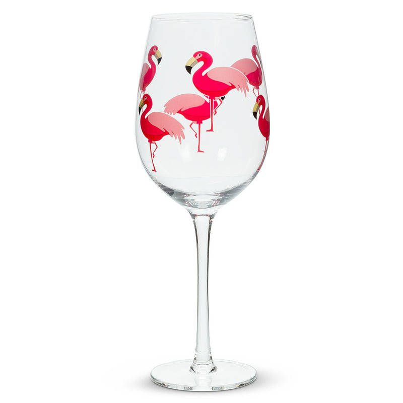 Flamingo Wine Glass