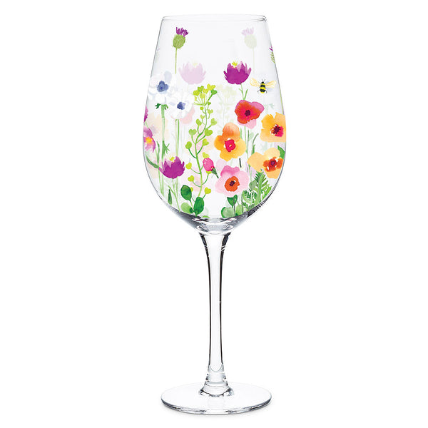 Bee Garden Wine Glass