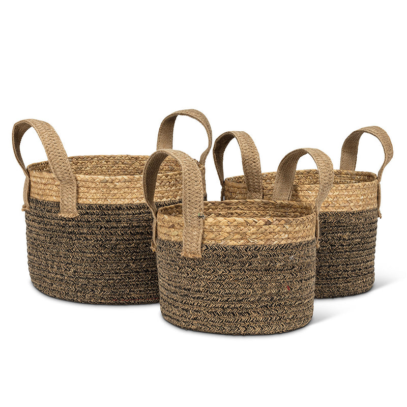 Round Handled Baskets-Set of 3