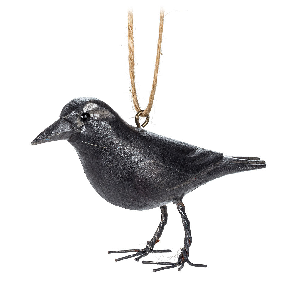 Crow Carved Ornament