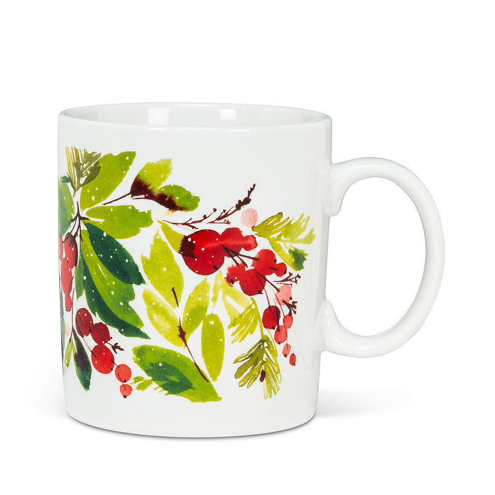 Cranberry and Greenery Mug