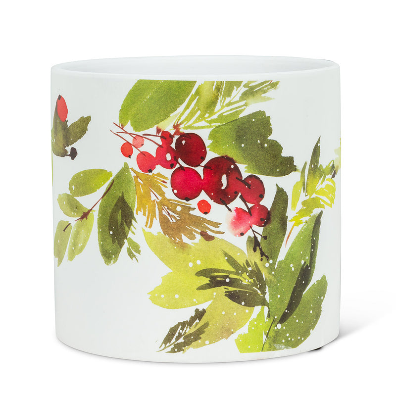 Cranberries and Greenery Planter