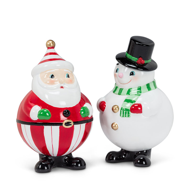 Roly Poly Retro Christmas Figurines