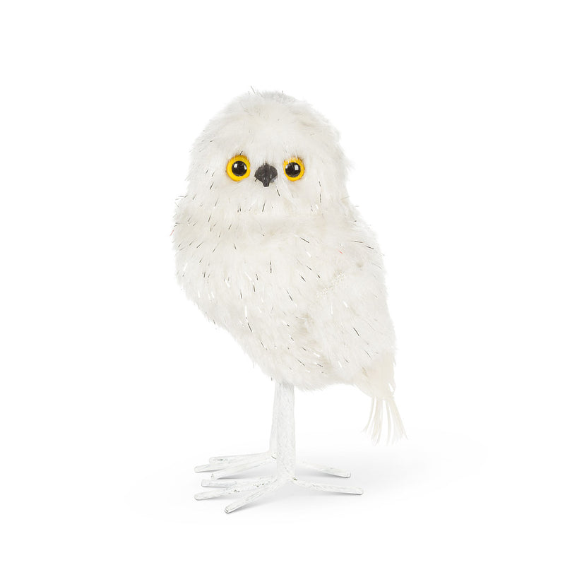 Standing White Owl 5"H