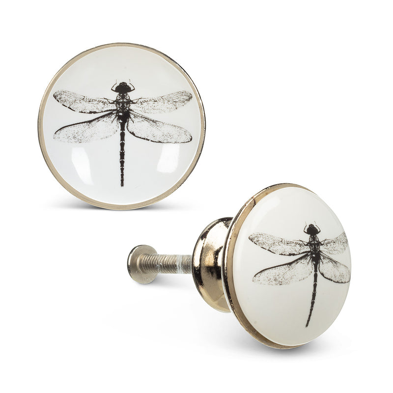Ceramic Drawer Pull - Dragonfly