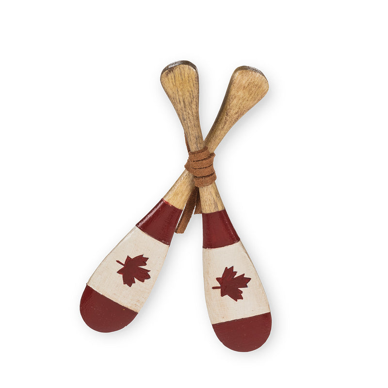 Crossed Paddles with Flag Ornament