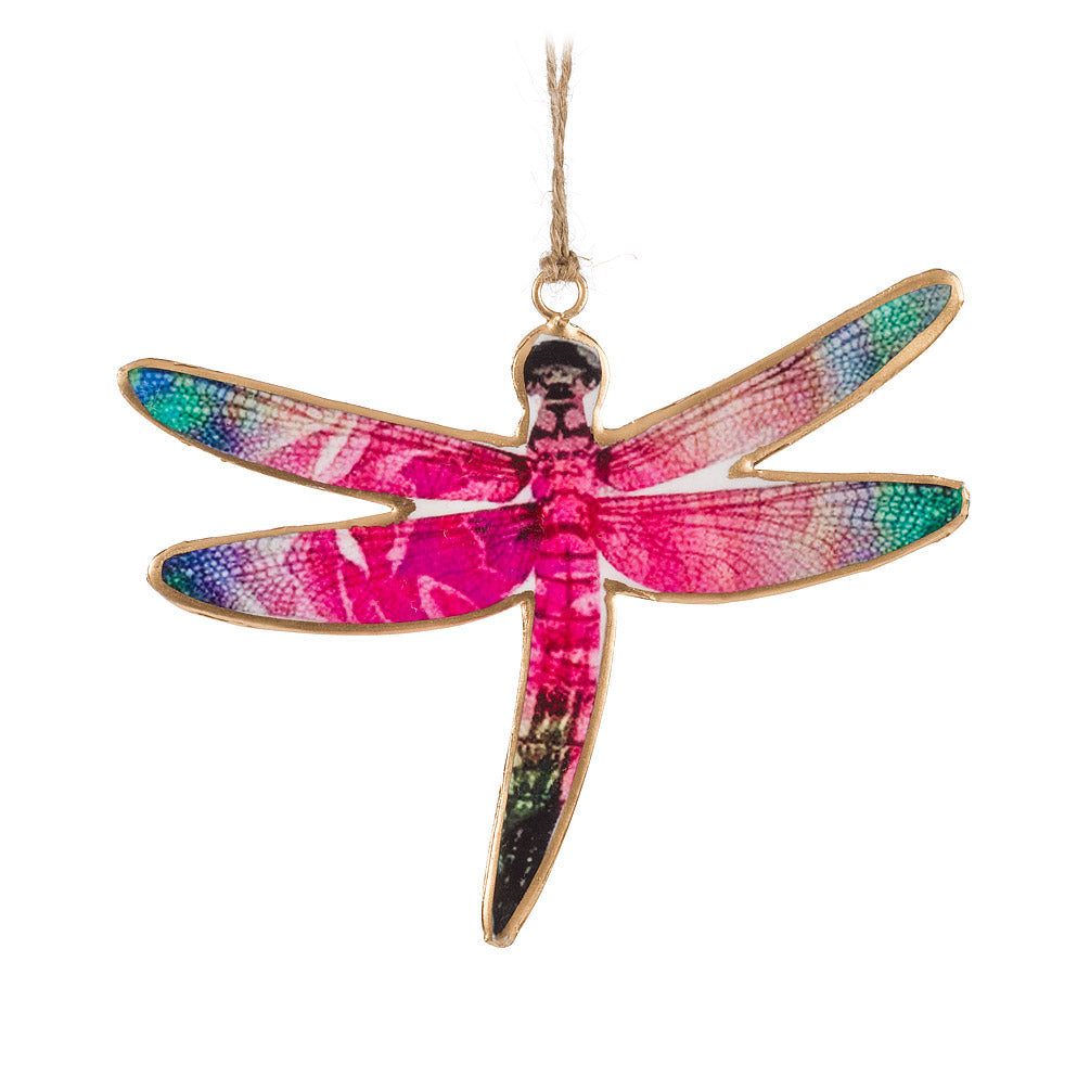 Large Rainbow Dragonfly Ornament