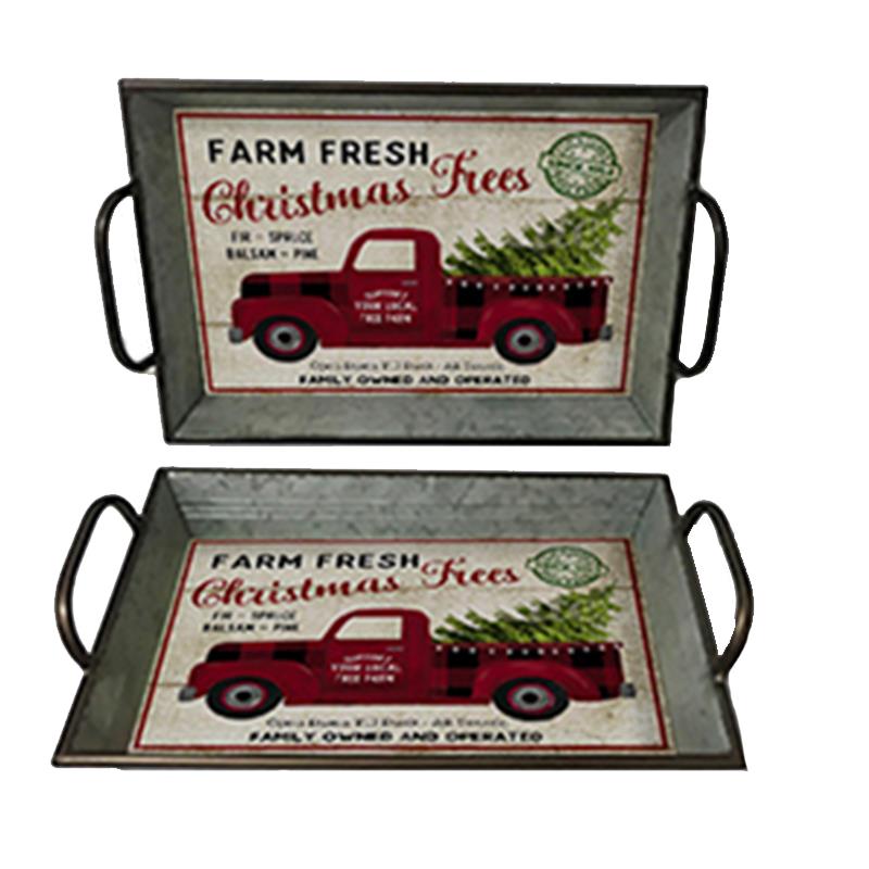 Rectangle Christmas Truck Trays