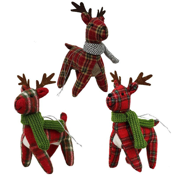 Plush Reindeer Ornaments