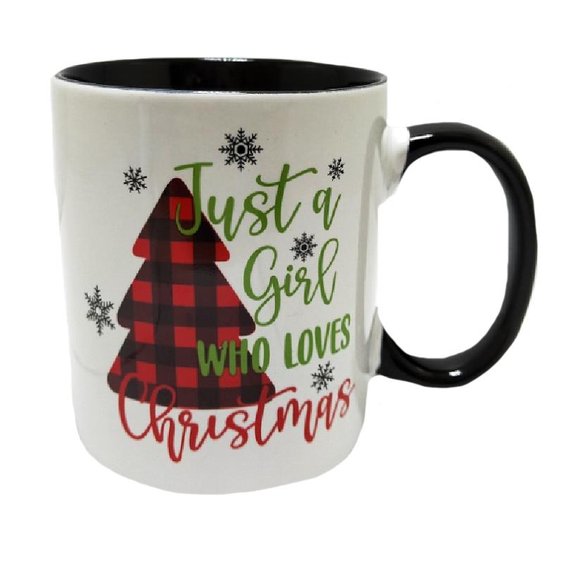 Girl Loves Christmas Mug