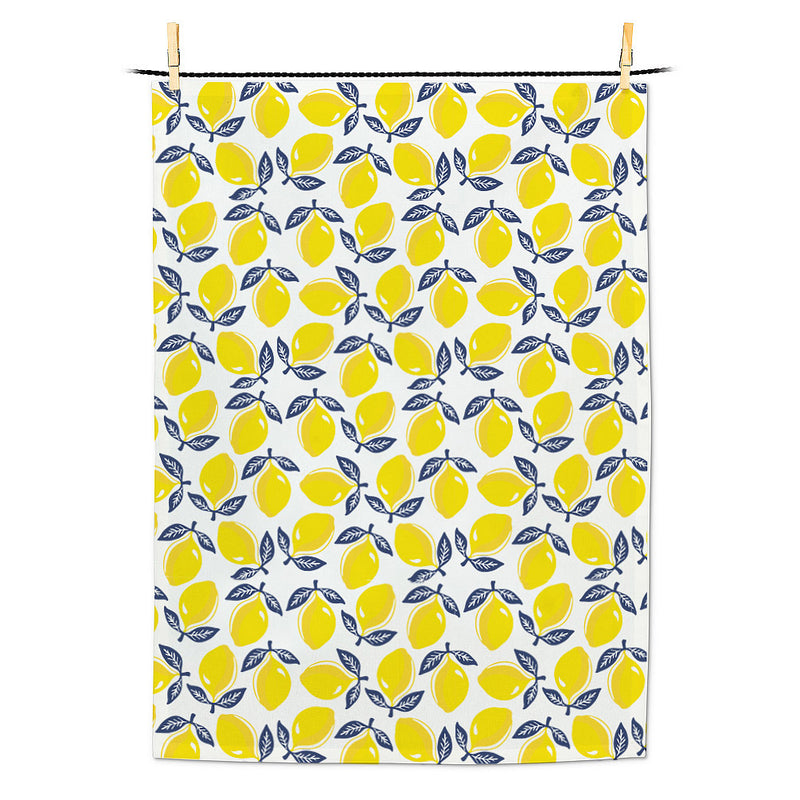 Lemon Print Tea Towel