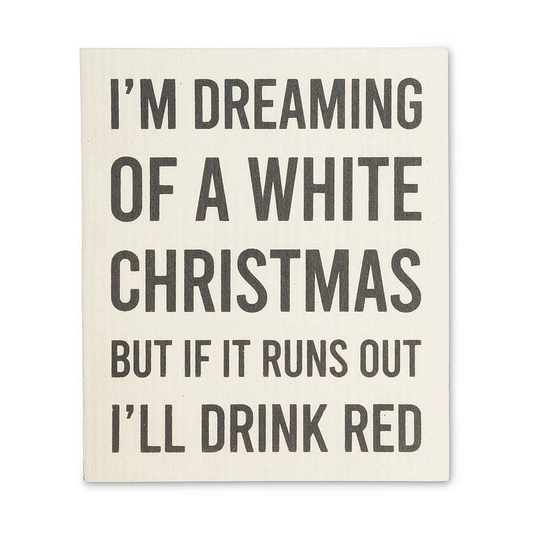 Holiday Text Swedish Dishcloth