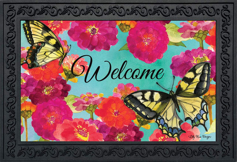 Morning Butterflies Welcome Mat Doormat