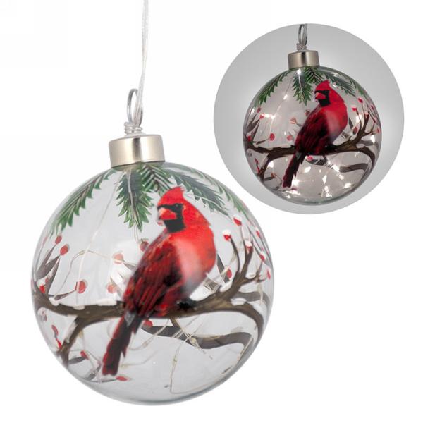 Pine Bough & Cardinal or Gnome Ornament