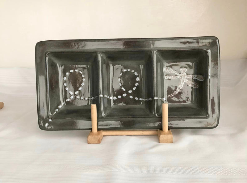 3 Section Tray By Clayworks & Candles