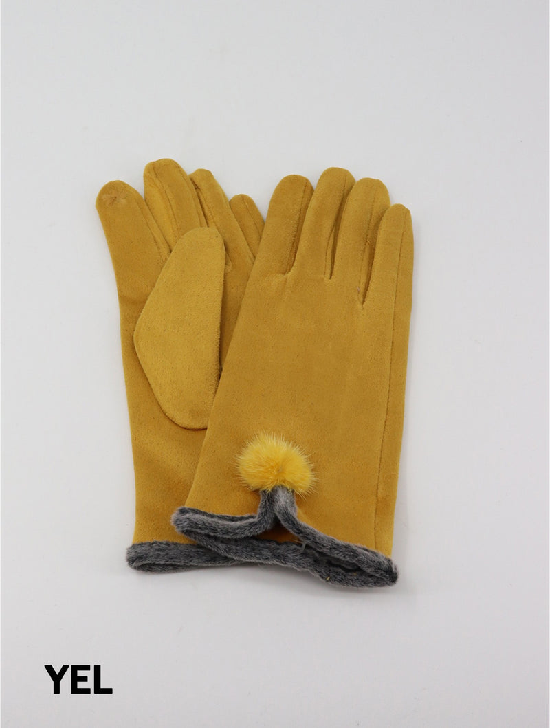 Pom Pom Gloves - Touch Screen Compatible