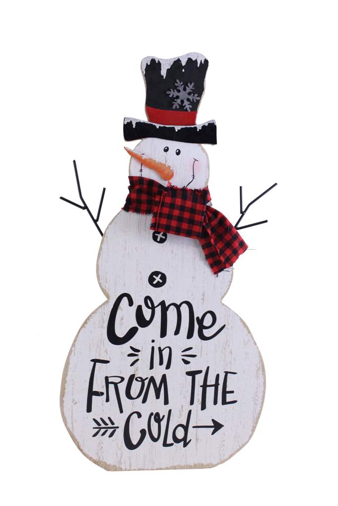 Come in from the Snow Wooden Snowman