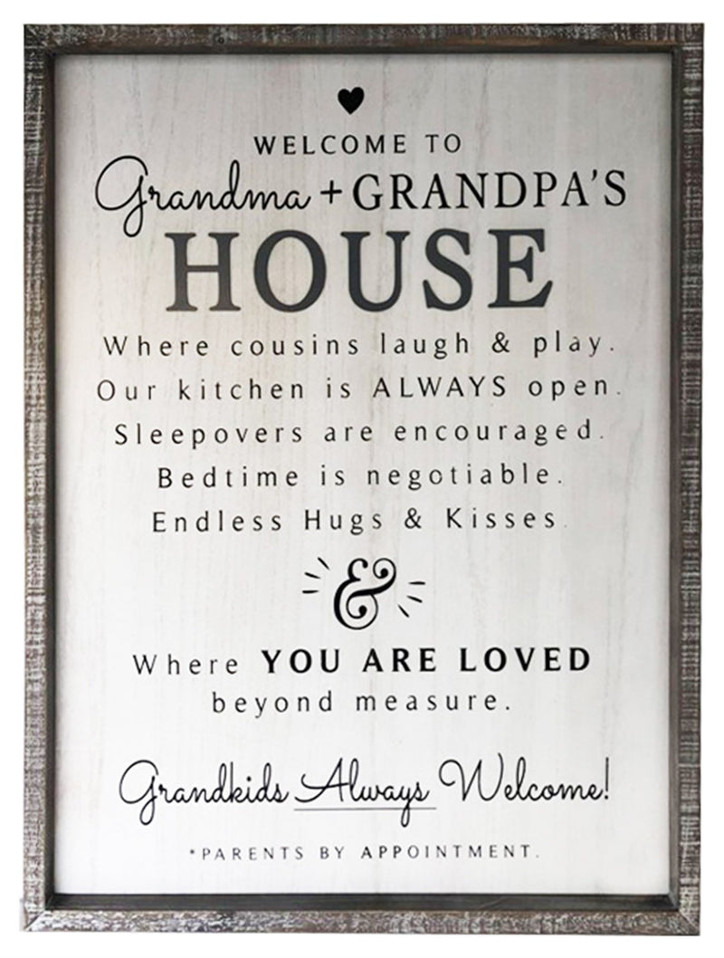 Welcome to Grandma and Grandpa's House Sign